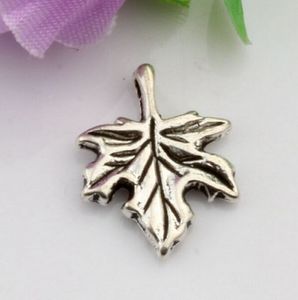 200 stks Alloy Maple Leaf Charms Hangers voor Sieraden Maken Oorbellen Ketting DIY Accessoires 13.5 X17mm