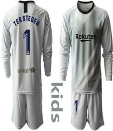 HOT 2019 2020 JUVENTUD Long Ter STEGEN TUTERO Jerseys Kit Kit Soccer Sets #1 Ter Stegen Kid Boy Guero Jersey Jersey Sets7364116