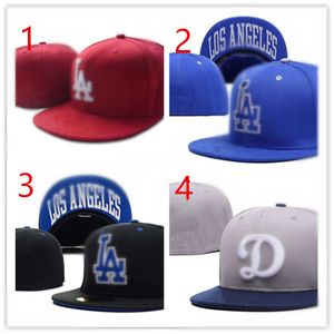 Hot 2023 Los-Angeles Men's Team Baseball Full Closed Cap Women Navy Blue Red KC_ LA_ Letter Gorras Bones Men Women Casual Outdoor Sport Flat Fitted Hats h8-6.6