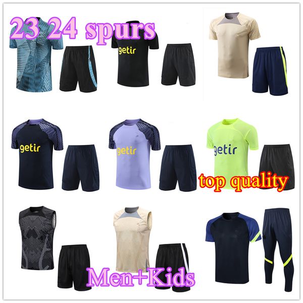 chaud 2023 éperons football survêtements hommes vêtements de sport SET 23 24 nouveau TOTTENHAM manches courtes KANE costume d'entraînement football chandal futbol hommes et enfants survetement qualité supérieure