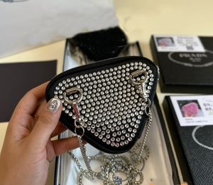 Hot 2024 Diamond kristallen tas ontwerper Key Bag Luxe tas klassieke crossbody portemonnee dames casual make -uptas banket tas verjaardag cadeau tas