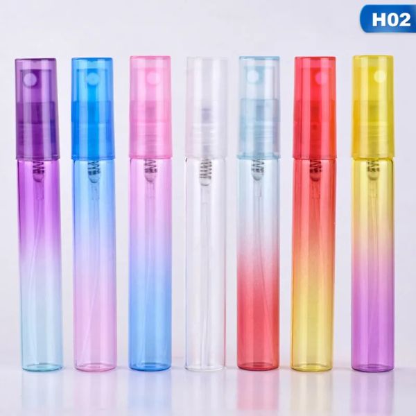 Hot 20PCSLOT 4ML 8ml Botellas de perfume de muestra portátiles recargables de vidrio Atomizador de aerosol de viaje Botella de perfume vacía Mini contenedor de muestra