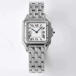 Hot 22 27 para Dames Designer Watch Panthere Fashion Quartz Movimiento Square Tank Women Women Gold Sier Watches Montre de Luxe Business