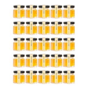 Caliente 25 piezas 5,1 x 4,8 cm 45 ml Frasco de vidrio hexagonal Tarro de especias Artesanía Tarro de conservas para mermelada Miel Jalea Botellas de vidrio Viales - Transparente T200506