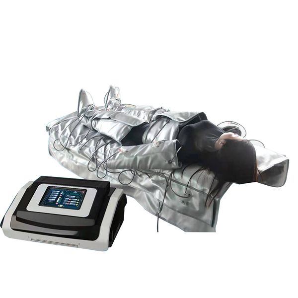 CALIENTE 3 en 1 Presoterapia Calor infrarrojo Adelgazamiento Envoltura Ropa Equipo Presión de aire Masajeador Circulación sanguínea EMS Máquina de estimulación muscular eléctrica