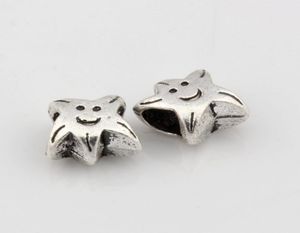 Heet !300 pcs Antiqued Silver Face Large Hole Spacer Beads passen Europese charmel Bracelet 10x10x6mm Diy Jewelry6764782