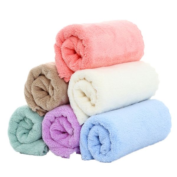 caliente 35 * 75 cm 6 colores toalla de cara de color puro absorción de agua para niños toalla suave Viajes al aire libre Textiles para el hogar portátiles T2I51114