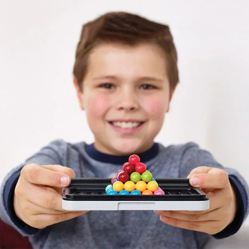 Heta 3D -pärlor pussel logiskt mind brädspel klassisk pyramidplatta pärla för barn montessori leksaker gåvor fokus utmaningar iq