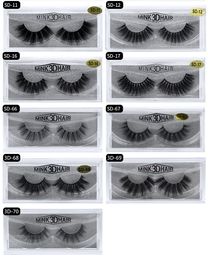 Hot 3D Mink Wimpers Eyelashes Messy False Eye Lash Extension 12-styles Sexy wimper Volledige strip Eye wimpers door chemisch vezel dik DHL-schip