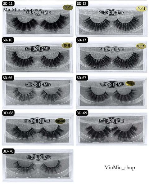 Couilles de vison 3D Hot 3D Extension de cils False Messy 12styles Sexy Full Full Strip Eye Cils par Fibre chimique épais DHL Ship 227