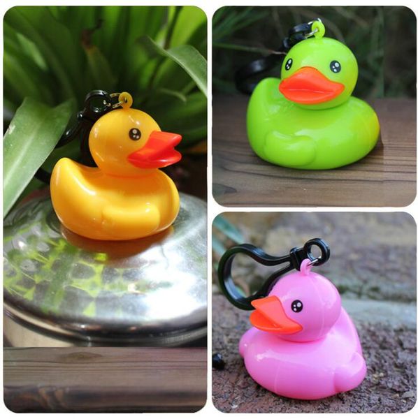 Hot 3D Yellow Duck Key Chains Ring Party cadeaux enfants Keychains pour Chirstmas New Year Kids