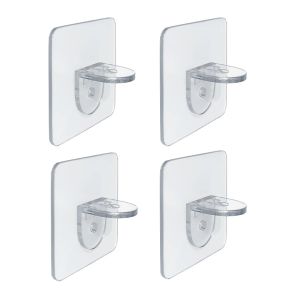 Chaud!4/20pcs étagère de support de support collet de poinçonnage gratuit clou de triangle fort clip de support mural armoire à la maison maison de cuisine de cuisine