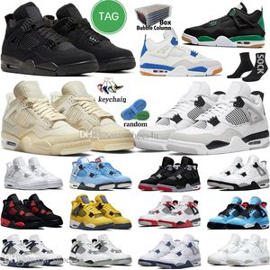 Hot 4s Hommes Chaussures de basket-ball pour femmes Alterné Militaire Black Cat Toile Blanc Oreo Minuit Marine Université Bleu Saphir Pin Vert Infrarouge Hommes Baskets De Sport