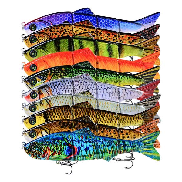 Hot 5 Color 15.5cm 38g Fish Ganchos Multi 4 Sección Pesca LURE PIKE LURE SET SITION CONJUNTO DE PREDADORES CONJUNTOS