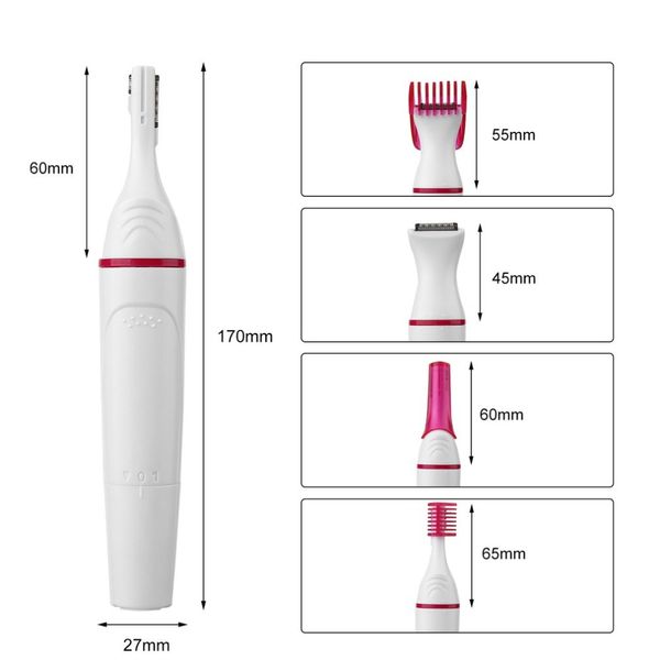 Hot 5 sur 1 Femme Épilation de cheveux rasage femelle raser électrique MINI TRIMMER RAZOR BIKINI TRMIN