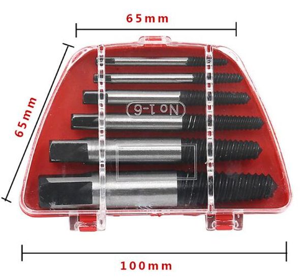 Extracteur de vis 5 pièces/boîte, jeu de guides de forets, clé à goujon cassé, Kit d'outils pour enlever les boulons endommagés, livraison gratuite