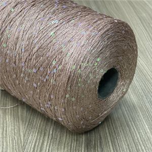 Hot 500g Natural Summer Ice Silk Beau fil de paillettes coloré brillant pour tricot diy fantaisie de crochet de couture filetage x5230