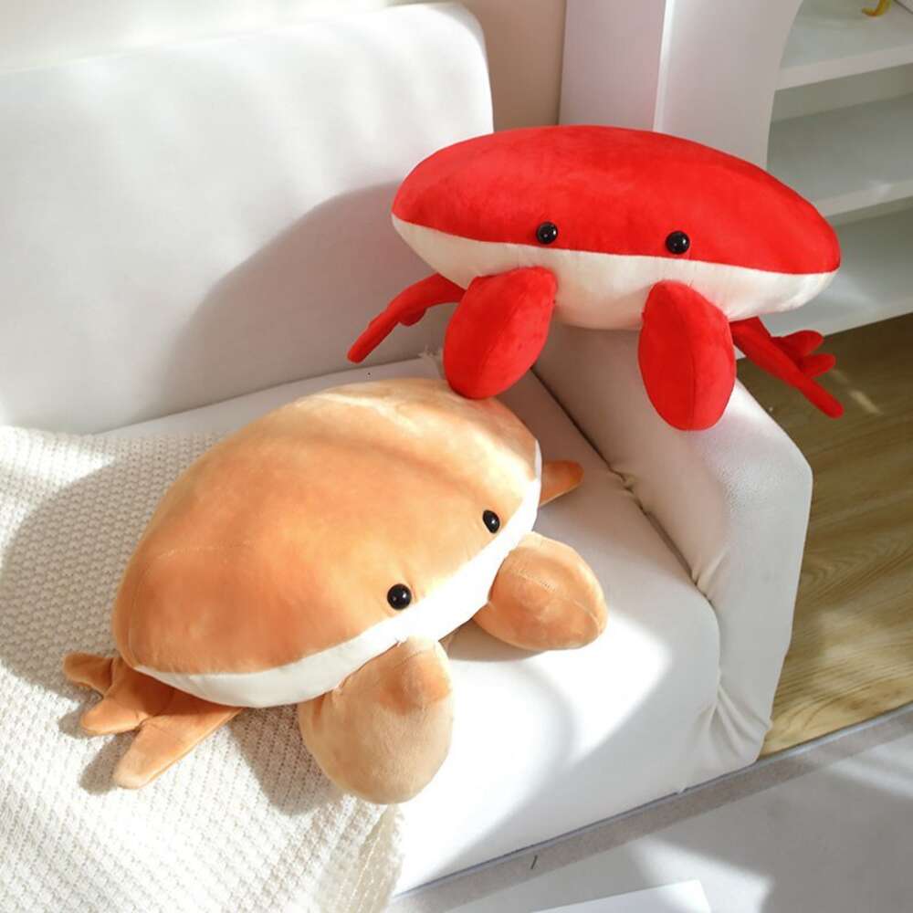 Hot 50cm Simulation Bread Crab Plush Throw Pillow Toy Cute Stuffed Animals Sea Ocean Plushies Cushion Anime Soft Kids Toys Gift