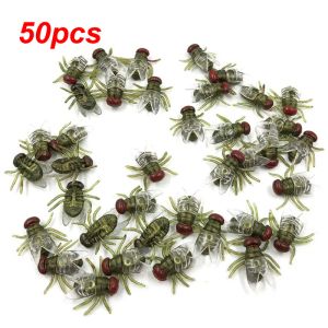 Hot 50pcs Modèles animaux drôles Faux mouches Plastique Insectes Simulate Bugs effrayants Jouets dégoûtants