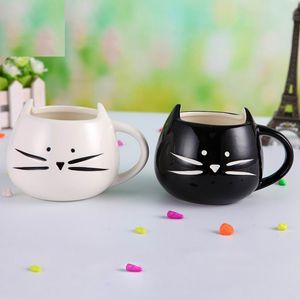 Hot 60 stks nieuwigheid leuke kat dierlijke melk mok keramische creatieve koffie porselein thee beker mooie geschenken kinderdag cadeau