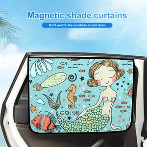 Couverture universelle de pare-soleil de voiture 60x45CM, rideau de protection UV pour fenêtre latérale, couverture de pare-soleil pour bébés enfants, style de voiture mignon de dessin animé