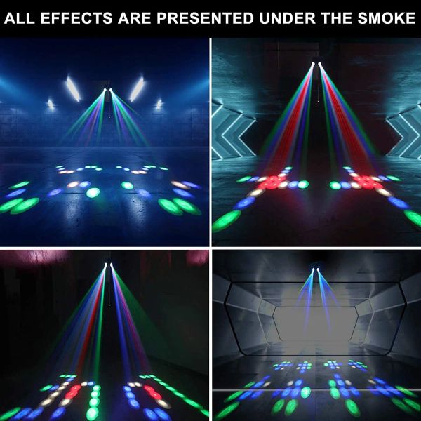 Hot 64/128 LEDS Double Head Aimeships RGBW Pattern Stage Effet Lighting Projecteur DJ Disco Party LED LUMIÈRES POUR