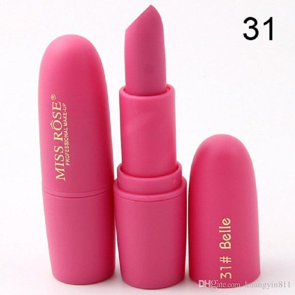 Caliente 7 colores MISS ROSE Miss Rose lápices labiales mate maquillaje resistente al agua maquillaje de larga duración marca profesional Kit de labios Bullet