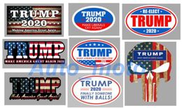 CALIENTE 8 tipos Trump 2020 Pegatinas reflectantes para automóviles Presidente de Estados Unidos Elección general Vehículo Paster Trump calcomanía Decoración parachoques Pegatinas de pared