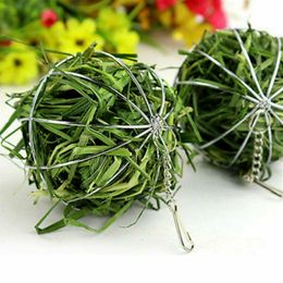 Hot 8cm pour animaux de compagnie Disenseur Pet Toys Creative Guinée Pig Hamster lapin sphère suspendue Grass Hay Ball Ball Pet Toys Nouveau Arrivée