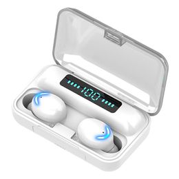 Hot 8D in-ear F99 draad led-display F9 eless oortelefoon draadloze oortelefoon voor mobiele telefoon