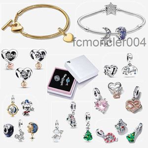 Hot 925 Silver Charm Stracelets for Women Fashion Designer Jewelry Regalo Diy Fit Pandoras Pulsera Mejores de amigas de las mejores amigas Conjunto de Charm Trio con caja original VCFS al por mayor VCFS