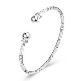 Hot 925 bracelets plaqués argent pour les femmes beaux bijoux style minimaliste cadeaux de Noël de qualité supérieure pas cher en gros livraison gratuite
