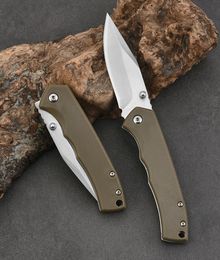 Heet A1962 Pocket Folding Knife 440C Satin Drop Point Blade ABS met roestvrijstalen handgreep Outdoor Camping Hiking Fishing EDC Folder Knives