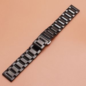 Accessoire chaud 18mm 19mm 20mm 22mm Bracelet de montre pour hommes et femmes de haute qualité en acier inoxydable montre en métal nouveau bracelet noir poli Bracelet de montre