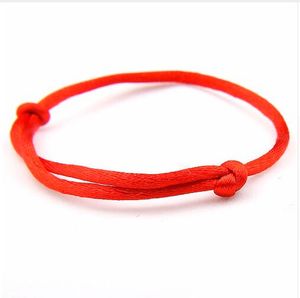 Pulsera de cordón coreano rojo ajustable novedoso, pulsera Simple para hacer hombres y mujeres de la suerte, regalo para amantes de la joyería