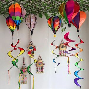 Montgolfière manche à air décorative à l'extérieur de la cour jardin fête événement bricolage couleur vent filateurs décoration C1208