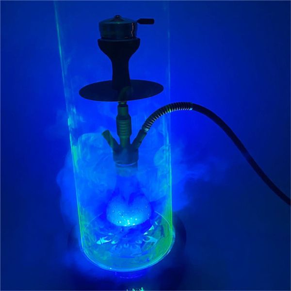 Base de rayo láser, utilizada para narguile y chimenea de vidrio, con encendedor LED RGB, use una batería de litio de 5000 mAH para crear un efecto de iluminación genial