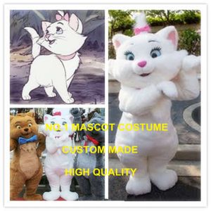 Anime chaud costumes copieusement Costume de mascotte en peluche blanche Adult Cat thème dessin animé Mastret Suisse de fantaisie Kits 1985 Costumes de mascotte