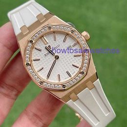 Hot AP polshorloge Royal Oak Series horloge dameshorloge 33 mm diameter quartz uurwerk precisie staal platina casual heren beroemd horloge
