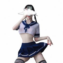 Hot Babydoll Schoolmeisje Uniform Cosplay Kostuum Babydoll Lingerie Sex Rollenspel Exotische Lingerie Vrouwen Meid Outfit Dancewear Z2DJ #