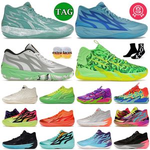 Hete basketbalschoenen melo mb.03 lamelo balschoenen MB.02 trainers Heren Dames Atletisch Rookie Of The Year Maannieuwjaar Jade Toxic GutterMelo Sneakers Jogging Eur Maat 46