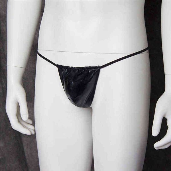 Hot BDSM sexy Man gstrings pant cuero negro bandoge cosplay Lencería para adultos para hombre producto sexual Ropa interior sexy regalos especiales W220324