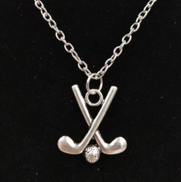 Chaud belle j'aime Hockey pendentif à breloque breloque collier Antique argent nouvelle mode pull chaîne femmes bijoux cadeaux-22