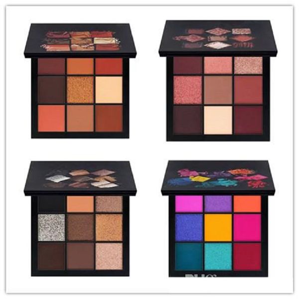 HOT Beauty Cosmetics Palette paletas de maquillaje Paleta de sombras de ojos de 9 colores Sombra de ojos Pearl mate 6 tipos de estilo