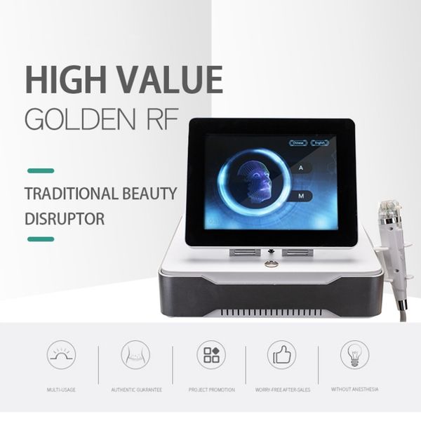 HOT Beauty Items Poignée de conception anti-rides verticale fractionnaire Rf Microneedle avec 4 embouts Fractional Machine Facial