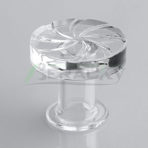 Hot Beracky Quartz Carving Spinner Cap 32 mmOD Heady UFO Quartz Carb Cap Voor Flat Top Quartz Banger Nagels Glas Water Bongs Dab Rigs