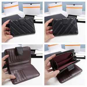 Portefeuille masculin en cuir en cuir de meilleure qualité avec boîte Luxurys Designers portefeuille Portefeuille de cartes de crédit purese porte-carte porte-passeport 2695