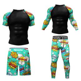 Hot bjj gi muay thai Vêtements Boxing Tracksuit Rashguard MMA Jiu Jitsu T-shirt + Pantal