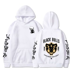 Hete zwarte klaver hoodies unisex 90s anime y2k sweatshirts schattige spook asta grafische pullover streetwear mode esthetische kleding
