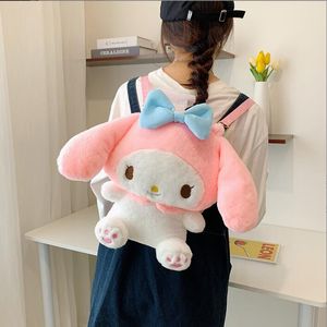 Chaud noir rose blanc grand oeil en peluche sac à dos fille mignon doux accessoires fermeture éclair sac à bandoulière filles cadeau d'anniversaire